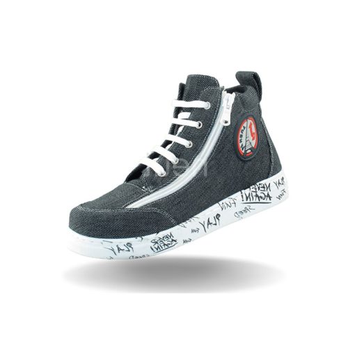 Baskets-Frenchy-toile-orthèses-volumineuses Baskets- orthopédiques